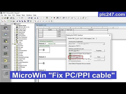 Fix "No PC/PPI in STEP 7 MicroWin" Siemens
