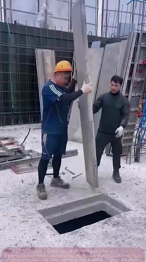 Construction Workers Show Step-by-Step How to Quickly Install Elevator Pit Templates