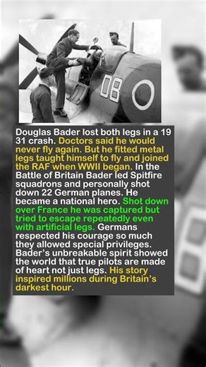 Legless British Pilot Shot Down 22 Planes in Battle of Britain