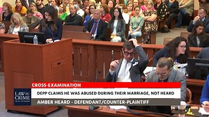 746K views · 7.3K reactions | During cross-examination, Johnny Depp's attorney went back and forth with Amber Heard about Depp allegedly doing cocaine on a table. | Law&Crime | Facebook