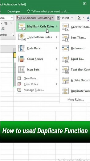 How to use duplicate Function in excel || Duplicate in excel #shorts #excel #exceltips