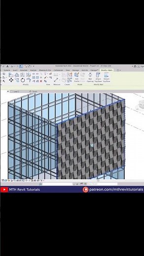 Complex Facade Design in Revit | Tutorial Link in the Comment #revit #revittutorials #bim