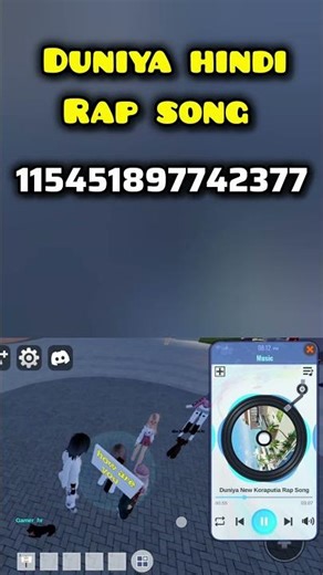 Hindi rap song code Roblox 😱 Duniya rap song code Roblox