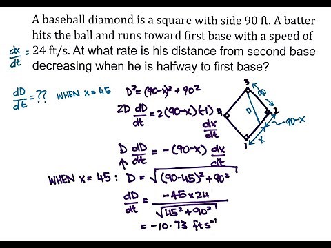 Related Rates - Baseball Diamond Problem