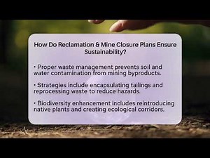 How Do Reclamation & Mine Closure Plans Ensure Sustainability? - Ecosystem Essentials