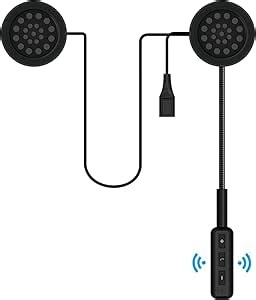 Motorcycle Bluetooth Helmet Headset with MIC Automatic Answering,Wireless Bluetooth Motorcycle Headset Outdoor Sports Internally Installed Music Player Speakers Hands Free Black