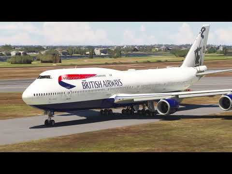 Massive British Airways Boeing 747-8 Full Power Takeoff from Tiny Airport!