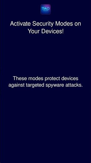 Activate Security Modes on Your Devices!