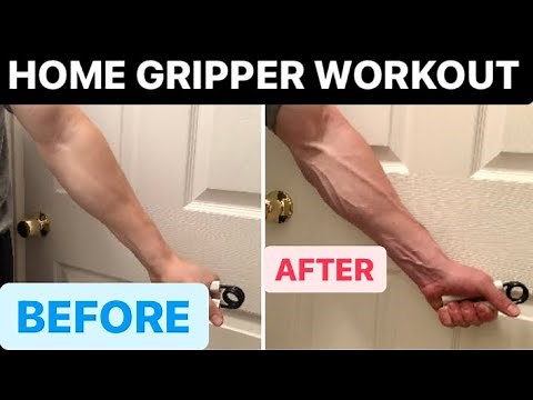 3 MONTH TRANSFORMATION, hand gripper, build grip strength, big arms, forearm growth home workout