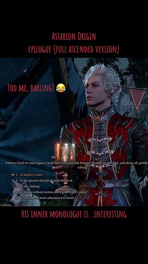 Astarion Origin epilogue (ascended) his inner monologue can being so creepy😶 but he so handsome guhh #bg3 #astarion #astarionorigin #ascendedastarion #baldursgate3 #bg3epilogue #astarionepilogue #astariontok