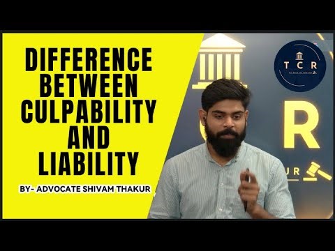 Culpability vs Liability | Complete Legal Concept Explained | CUET | CLAT Prep | Shivam Thakur | TCR