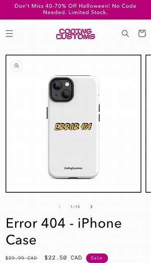 Don’t tell anybody but after your first purchase there’s a secret gift 🎁 🤫 #iPhone #case #sale #Error400 #bio #coding #store #developer #girls #boys #tiktokmademebuyit #findings
