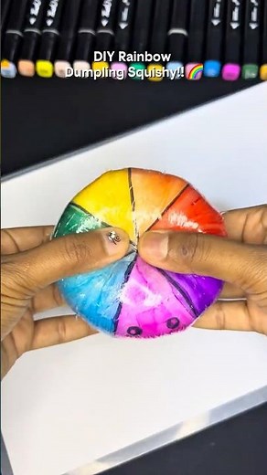 DIY Rainbow Dumpling Squishy!! 🌈✨ | dumpling Squishy Tutorial #diy #squishy #craft