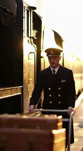 1940s Steam Train Journey Begins At Old Station 🚂🧳🌅 #classictrains #train #paintedtrains