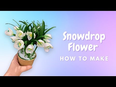 Snowdrop Flower - DIY Crepe Paper
