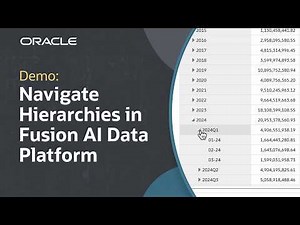 How to Drill Down Hierarchical Data in Oracle Fusion AI Data Platform