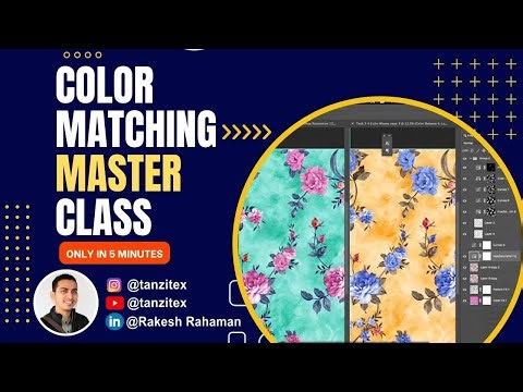 Advanced Color Matching Tutorial For Textile Digital Print Designing In Photoshop (hindi)