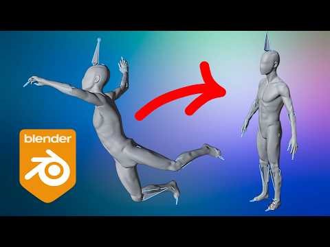 Blender Mixamo Tutorial: Start Any Animation in a T-Pose for Cloth Simulation