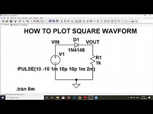 Triangular, rectangular & square wave input setting in Lt spice