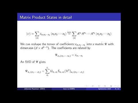 [OSF] Intro to Density Matrix Renormalization Group