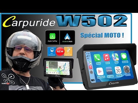 Carpuride W502 Android Auto et Carplay spécial MOTO... Dual Bluetooth IP67 Stéréo !