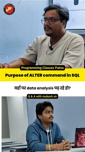 Programming Classes on Instagram: "Data Analysis Interview Questions | Purpose of ALTER command in SQL | Programming Classes . . . Follow @programming_classes for more videos . . . . #python #dataanalysis #datatype #cdatatype #typesofdatatypes #primarydatatype #webdevelopment #javascript #interviewquestions #codingtips #fyd #reelkarofeelkro #reelinstagram #instareel #programmingclasses #mukeshsir"