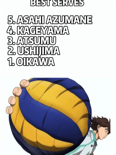 ranking best haikyuu serves pt. 1 #volleyball #volleyball #volleyballworld