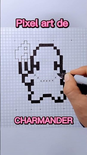 Como dibujar a CHARMANDER en pixel art-How to draw CHARMANDER in pixel art