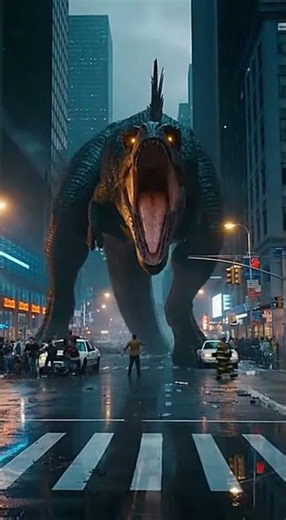 monstrous lizard attack on people's looks amazing people run to safe their life