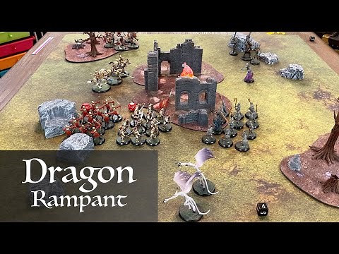 DRAGON RAMPANT 1st Battle Report, Lahnar Baronies vs Legions of Acheron