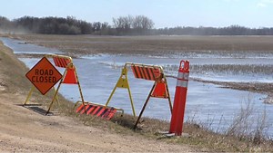 Rising flood waters in Manitoba over the Easter weekend