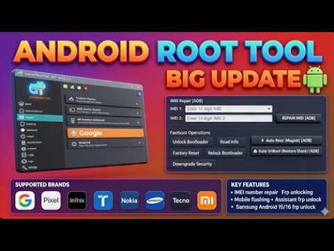 Review New Android RootTool 2026 | Google Xiaomi Samsung Tecno Infinix iTel Nokia Flashing Support