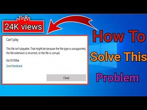 Can't play video//can't play this video// can't play error 0xc10100be// fix can't play video in 2023