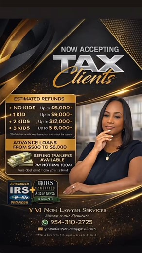  NOW ACCEPTING TAX CLIENTS – 2026 TAX SEASON Estimated refunds may...