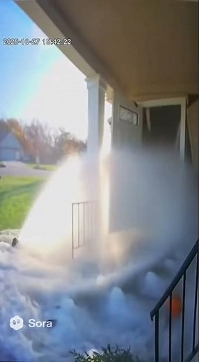 sora 2 ai video Dog Gets Blasted By Mysterious Spray!