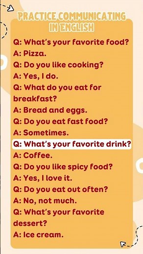 Food Questions & Answers | English Conversation Practice #english