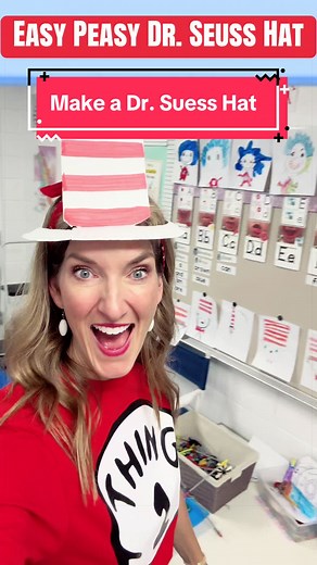 How to Make a Dr. Seuss Hat! #drsuess #march2 #catinthehat #mrssmithscatchysongs #readacrossamerica