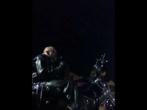 Leathered up on the HOG with a Cigar and Spitting