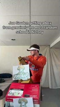 Jon Gruden with the most random box opening 😭