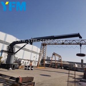 [Hot Item] Yfm 1ton 12m Mini Ship Use Lifting Machine Electric Hydraulc Telescopic Boom Marine Deck Crane