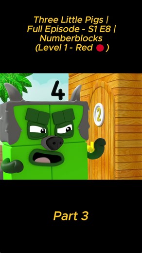 Three Little Pigs | Full Episode - S1 E8 | Numberblocks (Level 1 - Red 🔴)