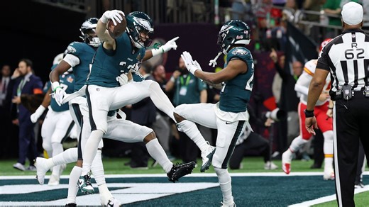 Eagles rookie Cooper DeJean of Iowa scores touchdown after Super Bowl interception
