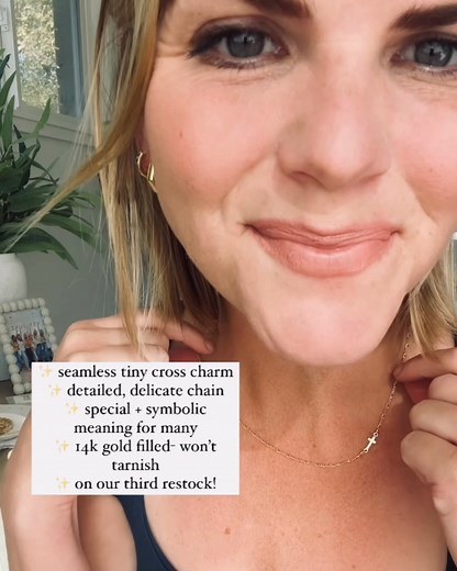 This Cross Necklace is a must have! 朗 Crafted with 14k gold-filled...