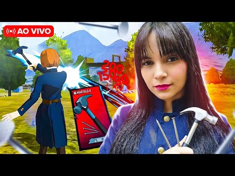 AO VIVO💗PASSANDO RAIVA COM O MARTELO NO FREEFIRE😤BR RANK COM INSCRITOS💗FF MOBILE