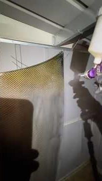 Finally PAINTING MY $80 MARKETPLACE CARBON FIBER HOOD! Clear coat ! #automobile #carbonfiber #fypシ