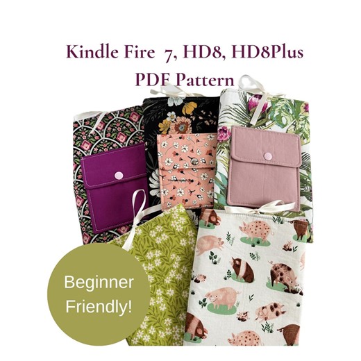 Kindle Sleeve Sewing Pattern PDF, Kindle Fire 7, HD8, HD8 Plus PDF Pattern, Does NOT Fit Paperwhite Models. - Etsy