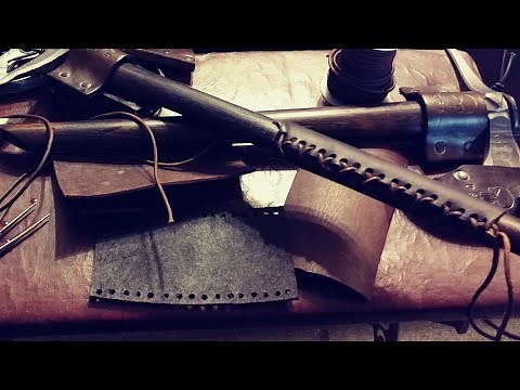How to wrap a handle with leather