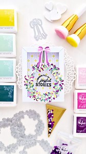 3.7K views · 358 reactions | A wreath worth framing! ️ The shadow box frame die + Tied with Cheer suite = a must-have combo for cards that shine in every season! We can totally imagine this design in warm autumn tones, too! | Pinkfresh Studio | Facebook
