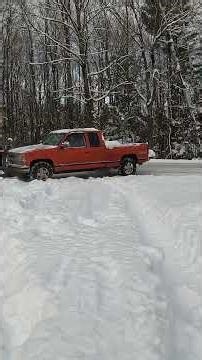 Snow Plowing on a Brisk Winter Morning in Vermont #chevyk1500 #oldtruck #snow #rurallife #snowplow