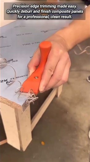 Fast and clean deburring tool for panel edges.